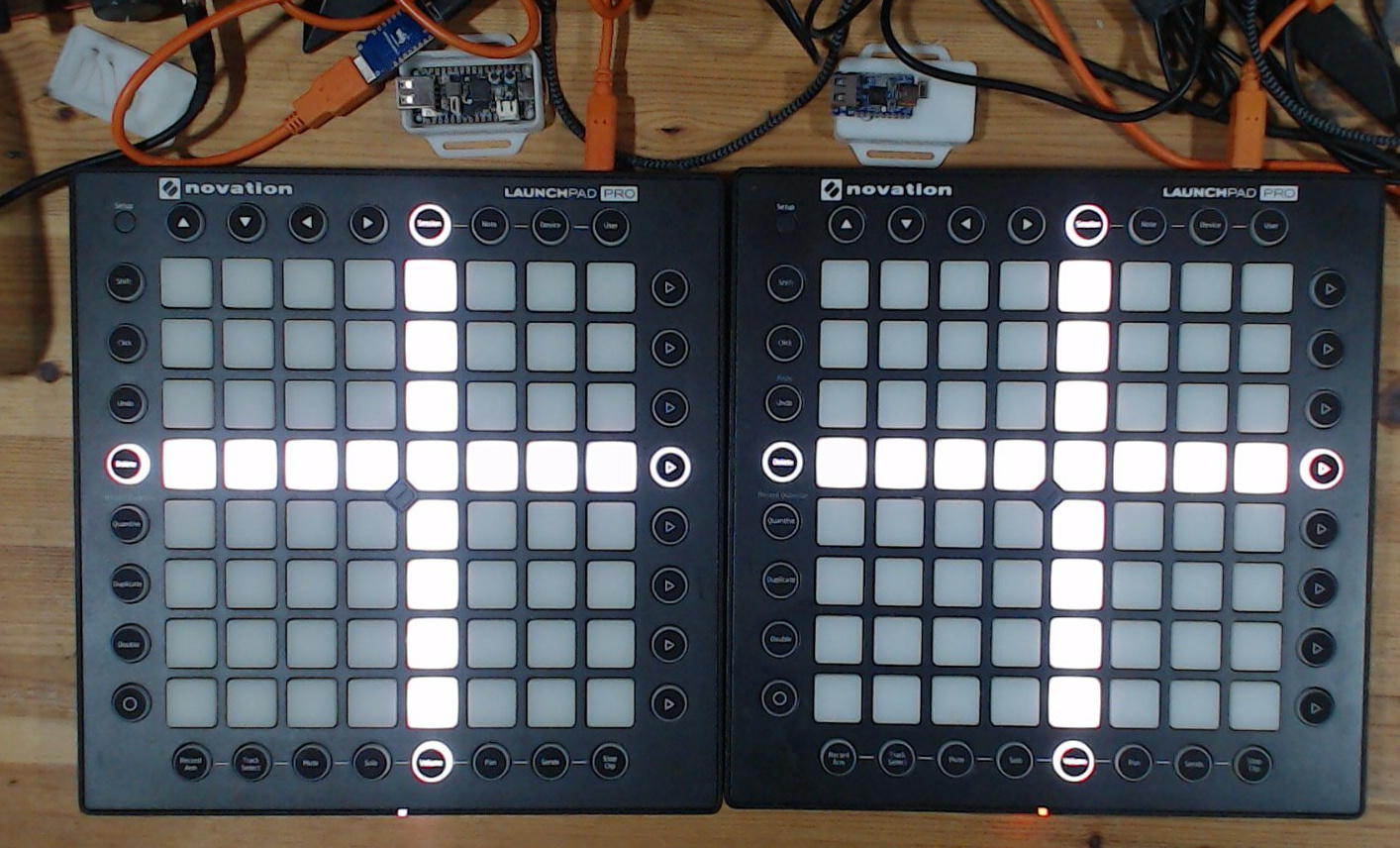 Two Launchpad Pros, alike in temperament