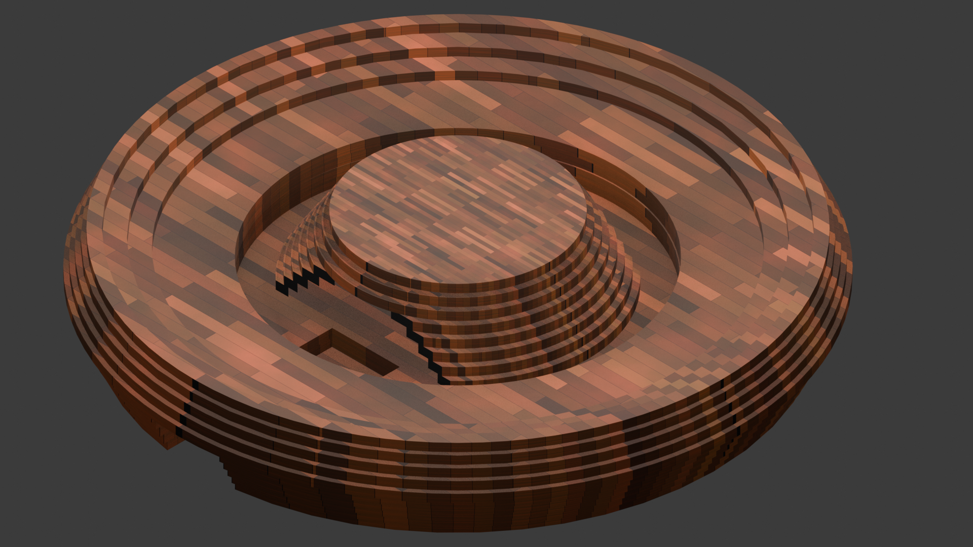 A "fit test" putting together the layers of cut material.