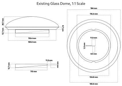 The glass "dome"
