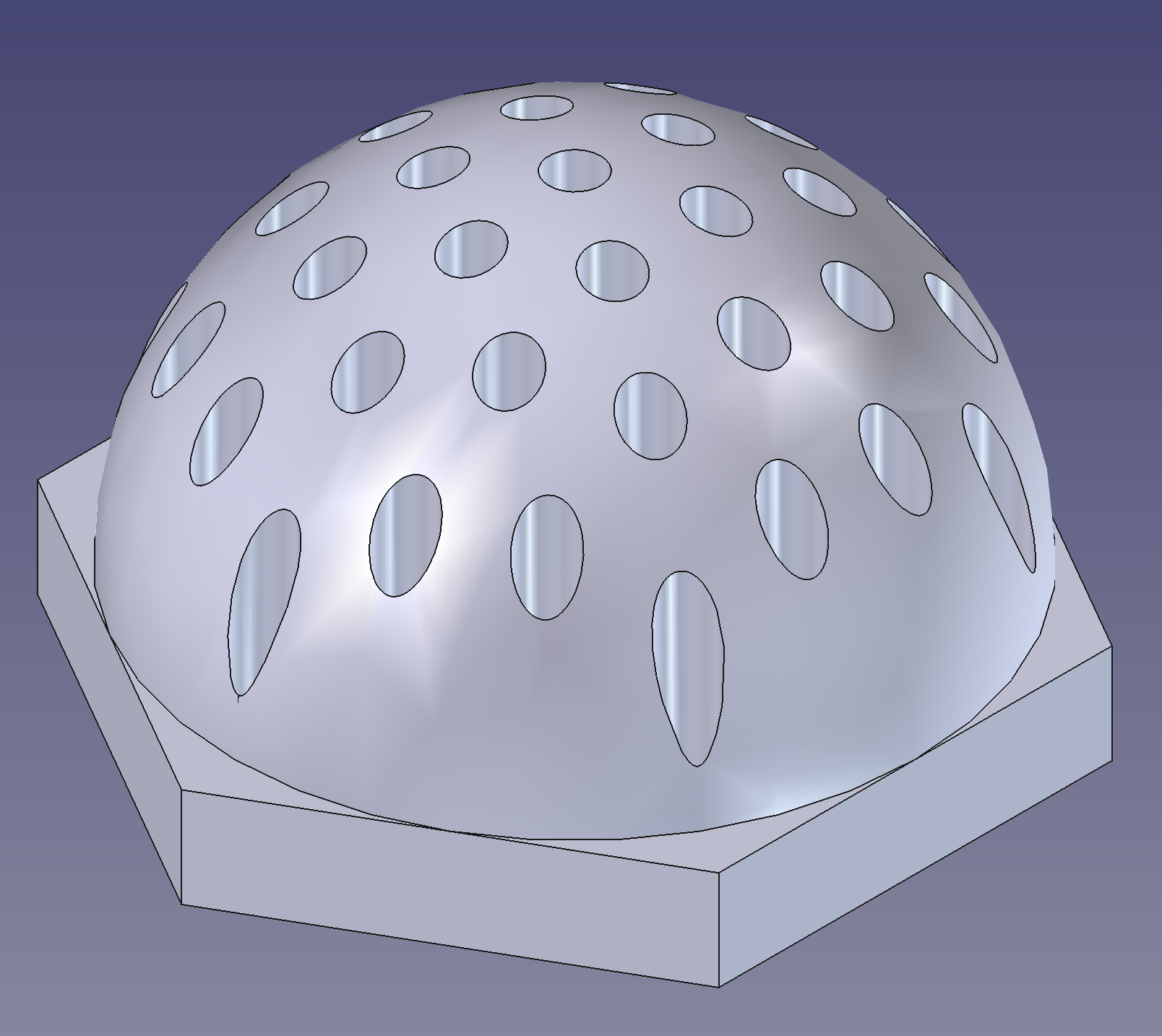 Concave diffuser, from above